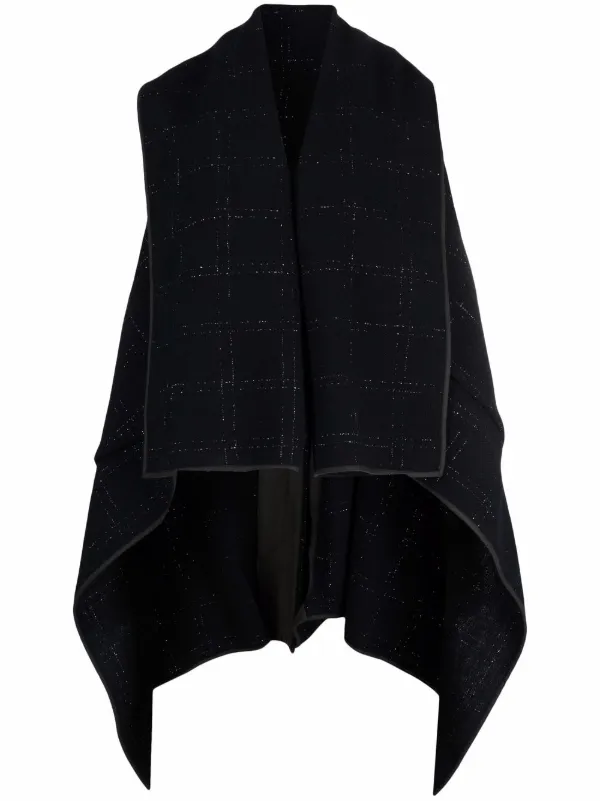 Comme Des Garçons Pre-Owned 1990s チェック ケープコート | ブルー