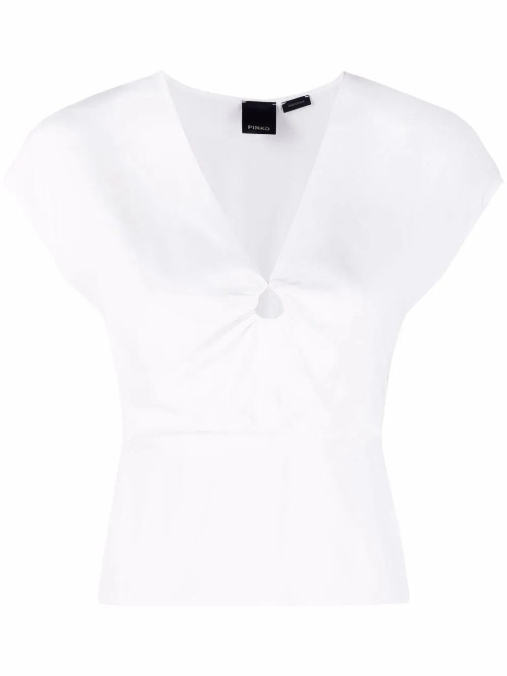 

PINKO blusa sin mangas con cuello en V - Blanco