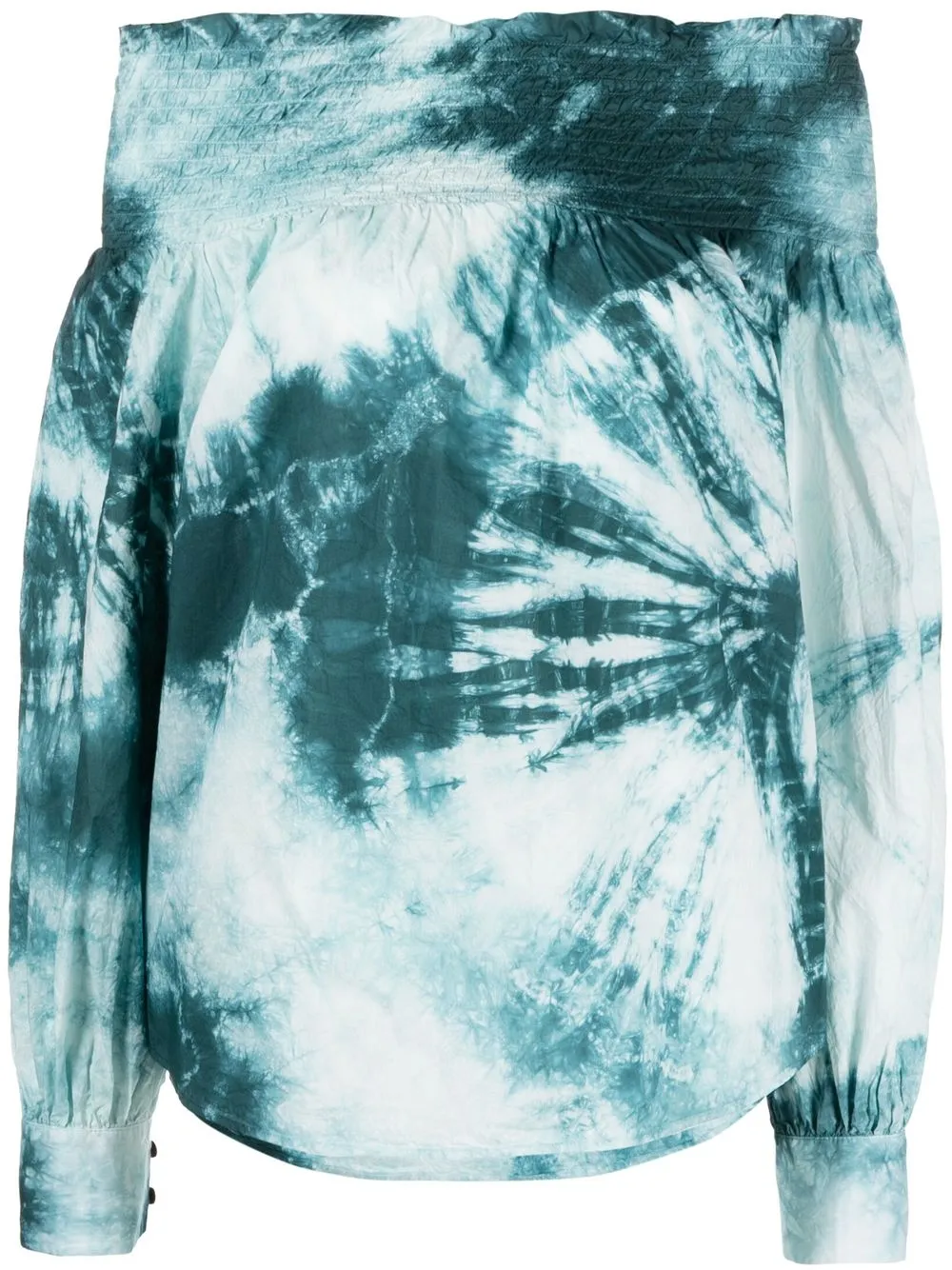 

PINKO tie-dye off-shoulder top - Green