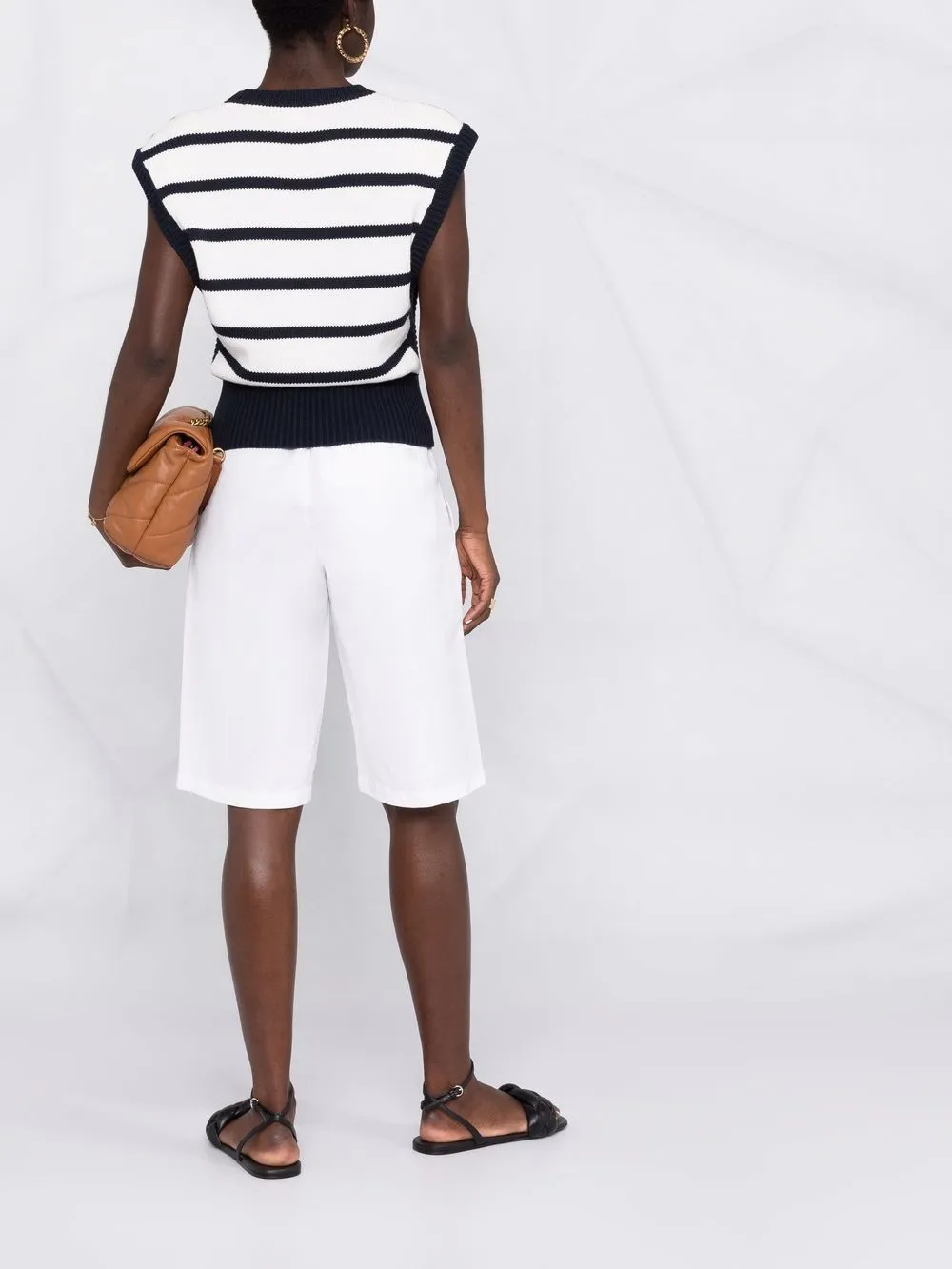 фото Pinko жилет в полоску с подплечниками