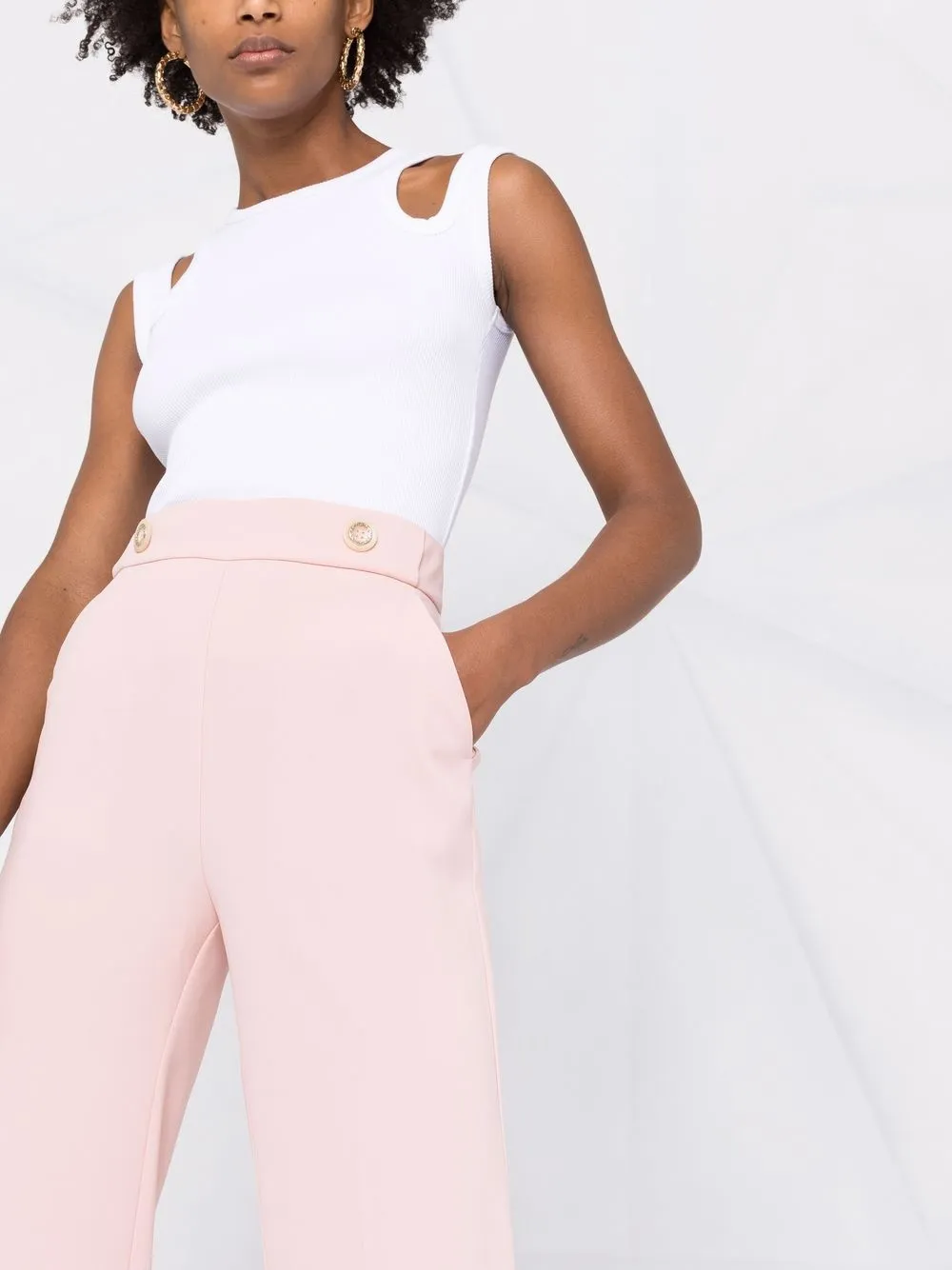 фото Pinko расклешенные брюки с завышенной талией