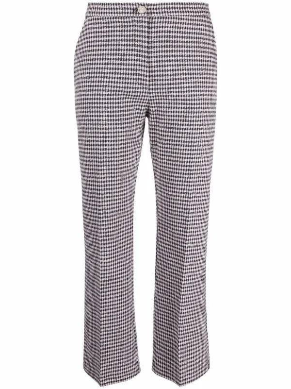 PINKO Pantalones Rectos a Cuadros Gingham - Farfetch