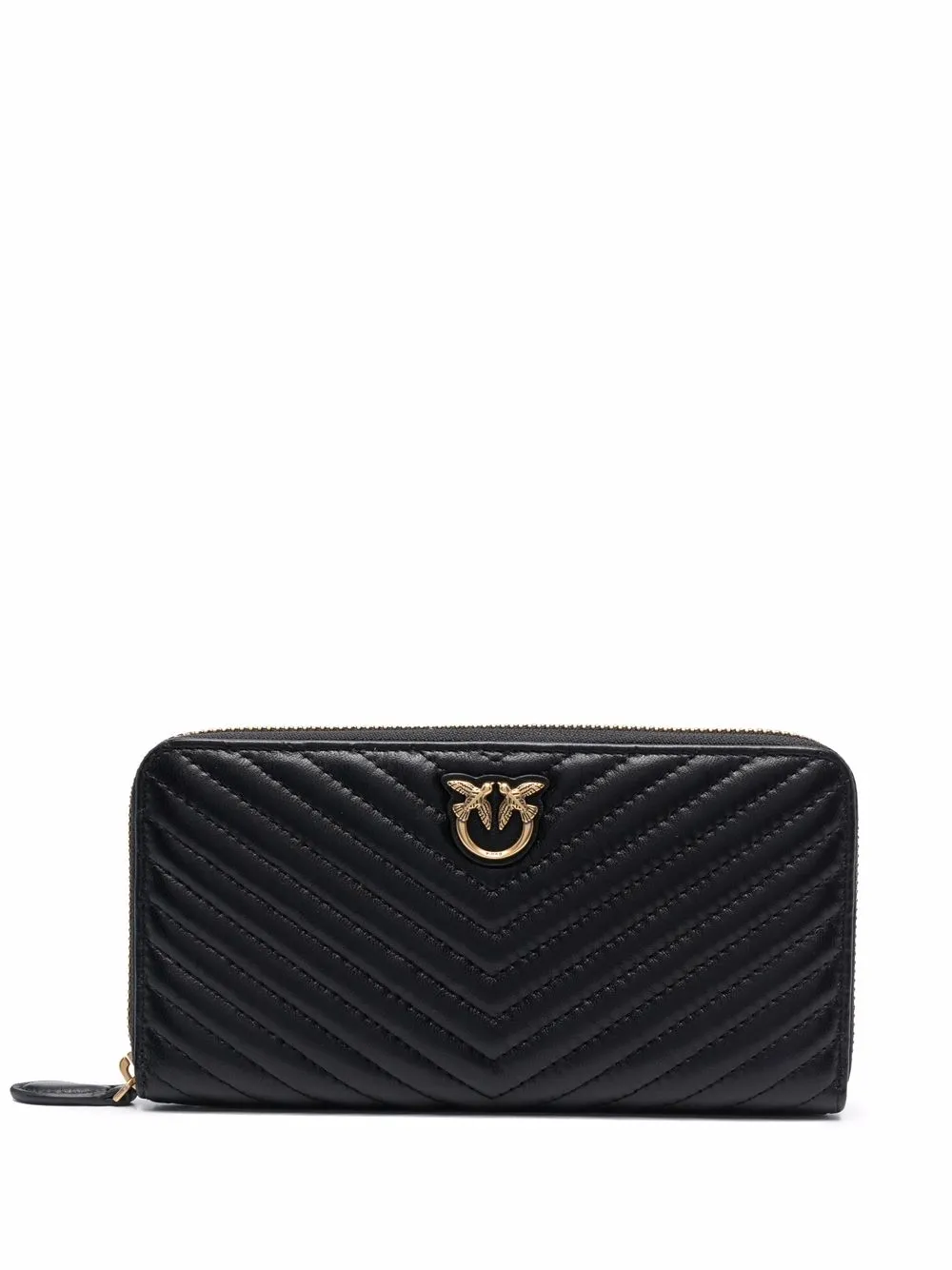 

PINKO Love-plaque quilted wallet - Black