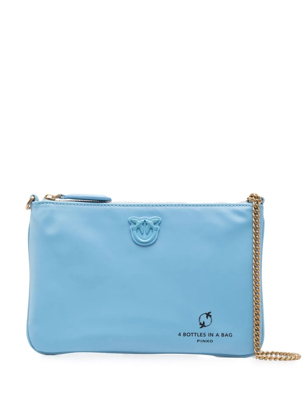 

PINKO bolsa de mano con parche Love Bird - Azul