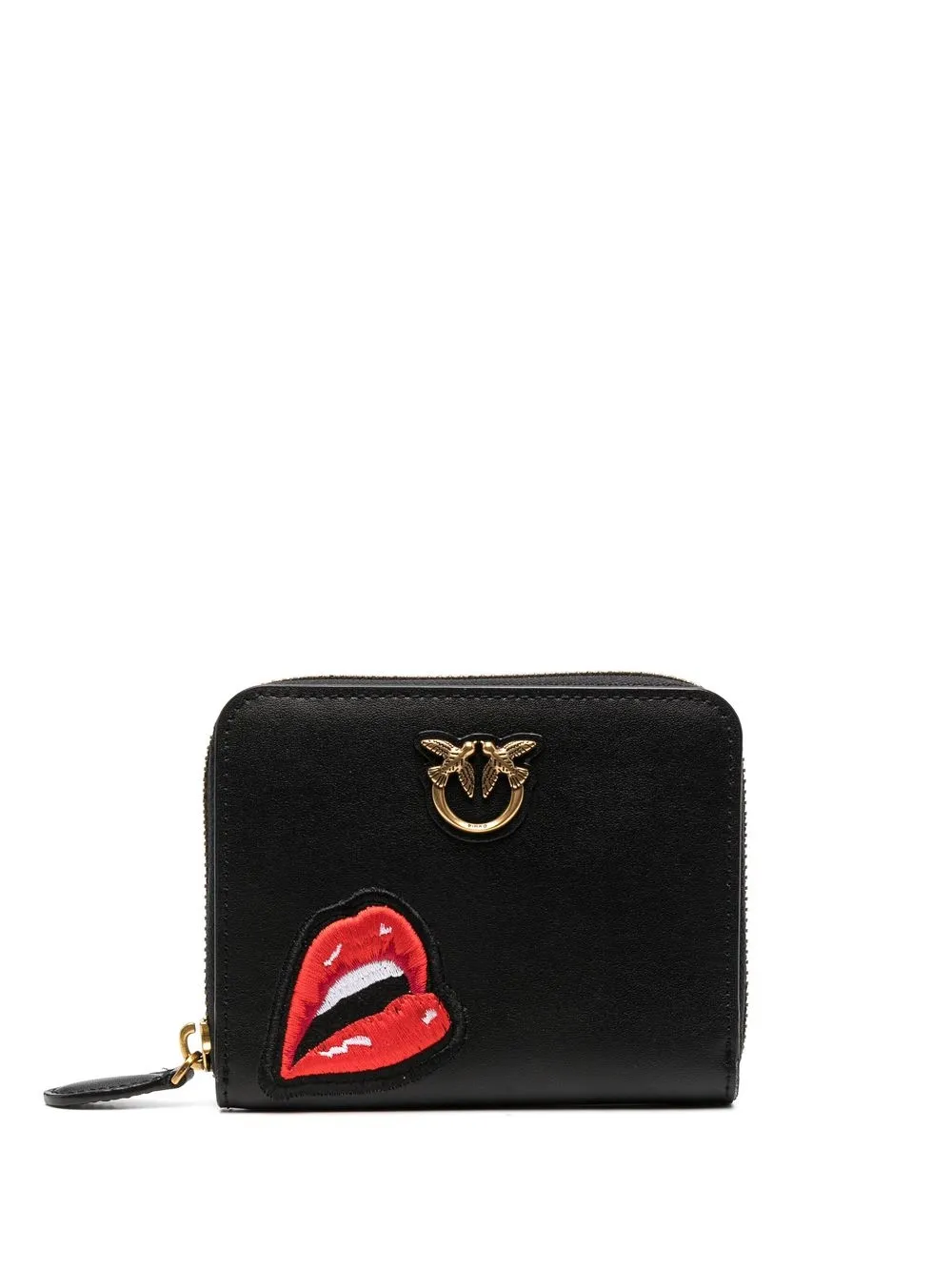 

PINKO cartera con labios bordados - Negro