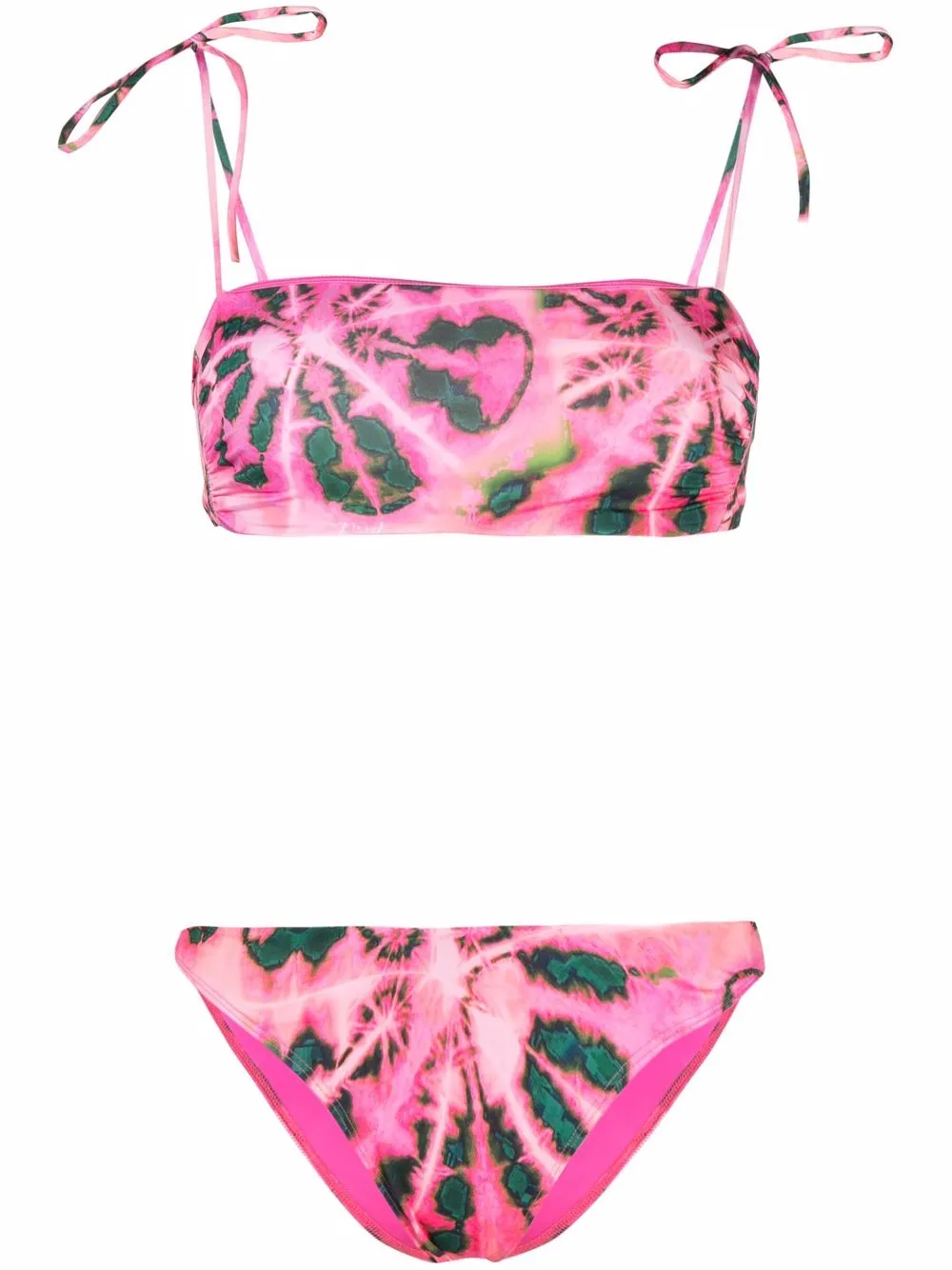 

PINKO bikini con estampado tie-dye - Rosado