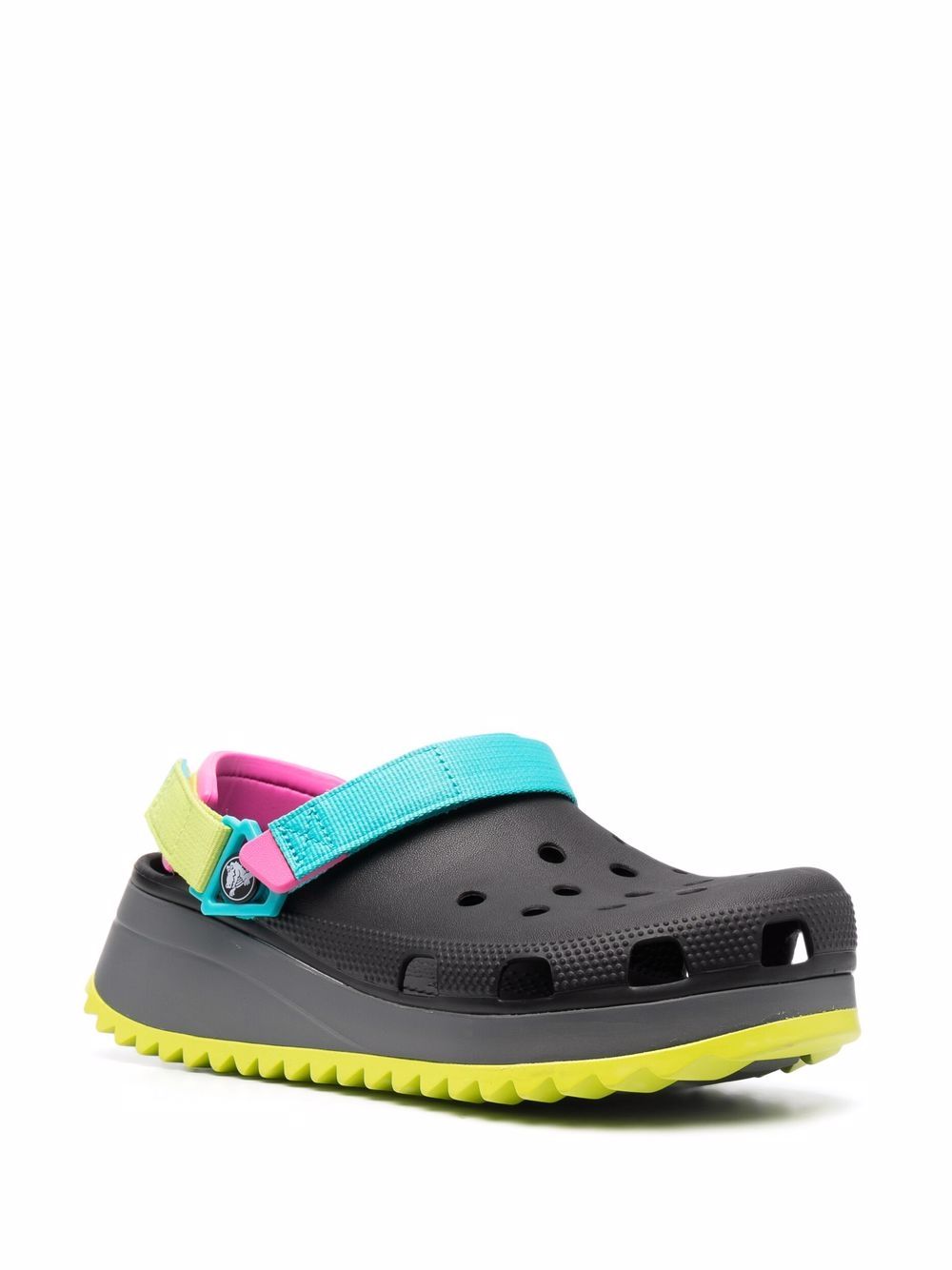 фото Crocs кроксы с разноцветными ремешками