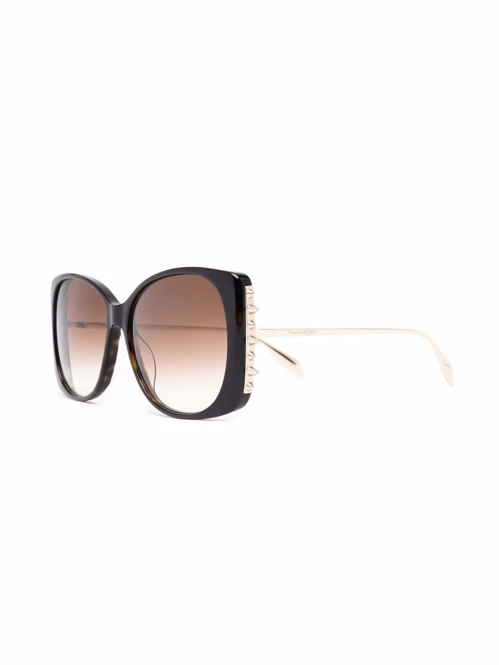 Alexander McQueen Eyewear Zonnebril met cat-eye montuur - Bruin