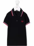 Fred Perry Kids stripe-trim polo shirt - Blue