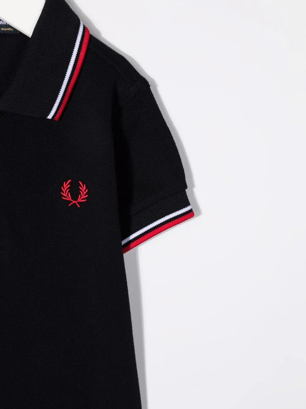 Fred Perry Kids Poloshirt met gestreepte afwerking Blauw