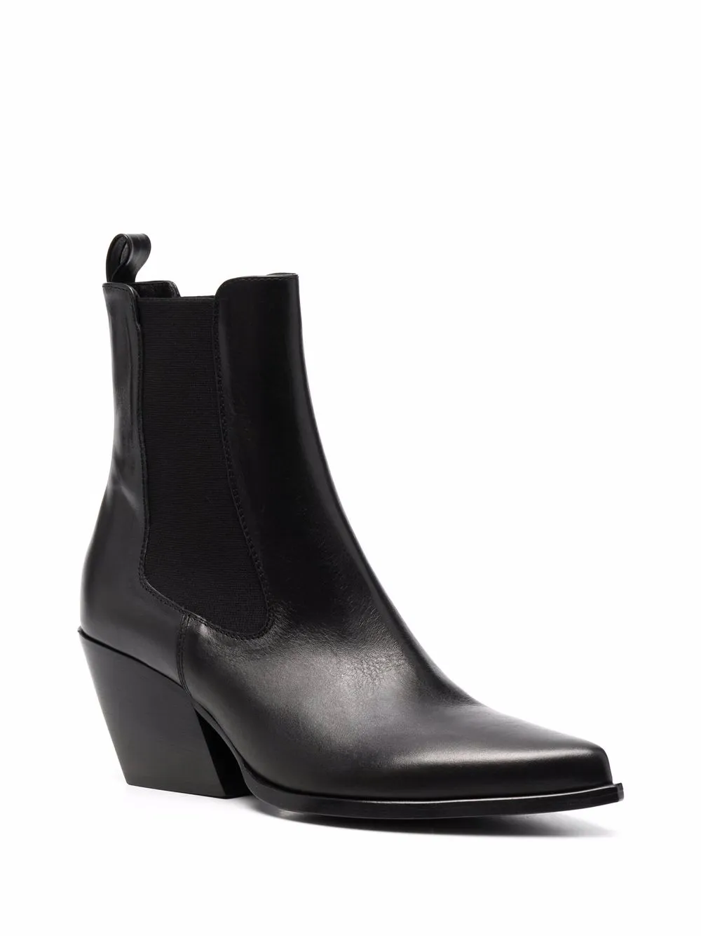 Elena Iachi Tapered Heel Ankle Boots In Black