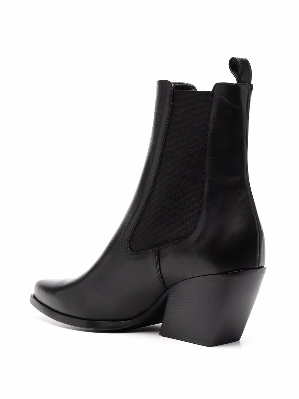 Elena Iachi Tapered Heel Ankle Boots In Black