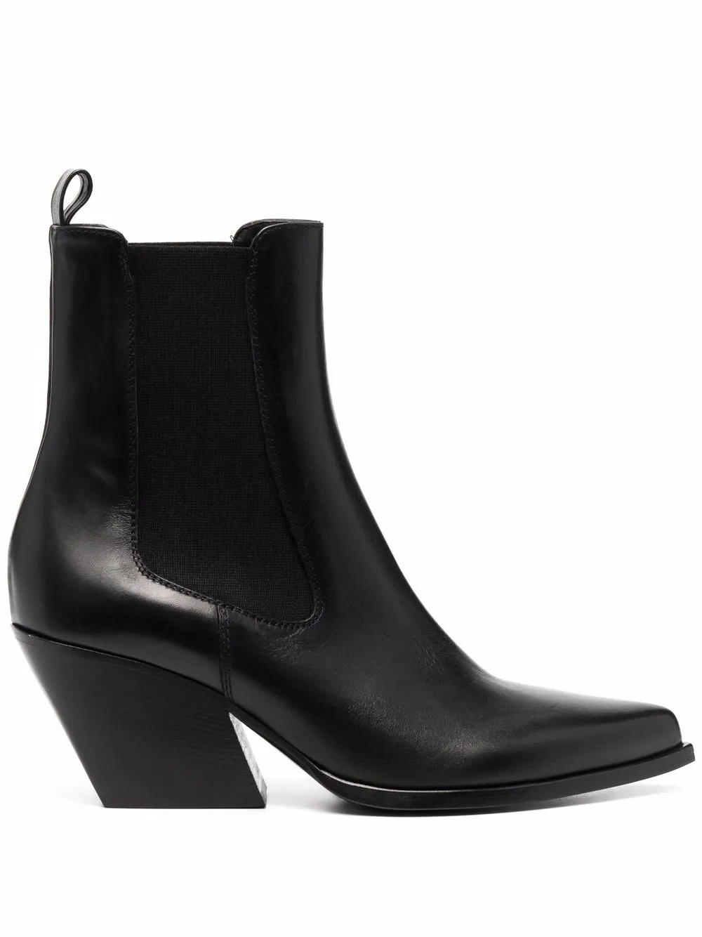 Elena Iachi Tapered Heel Ankle Boots In Black
