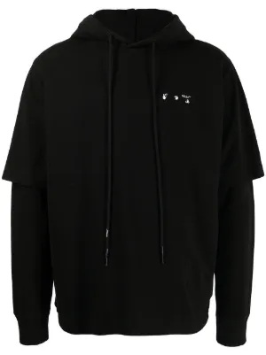 off white moletom com capuz diagonal arrows