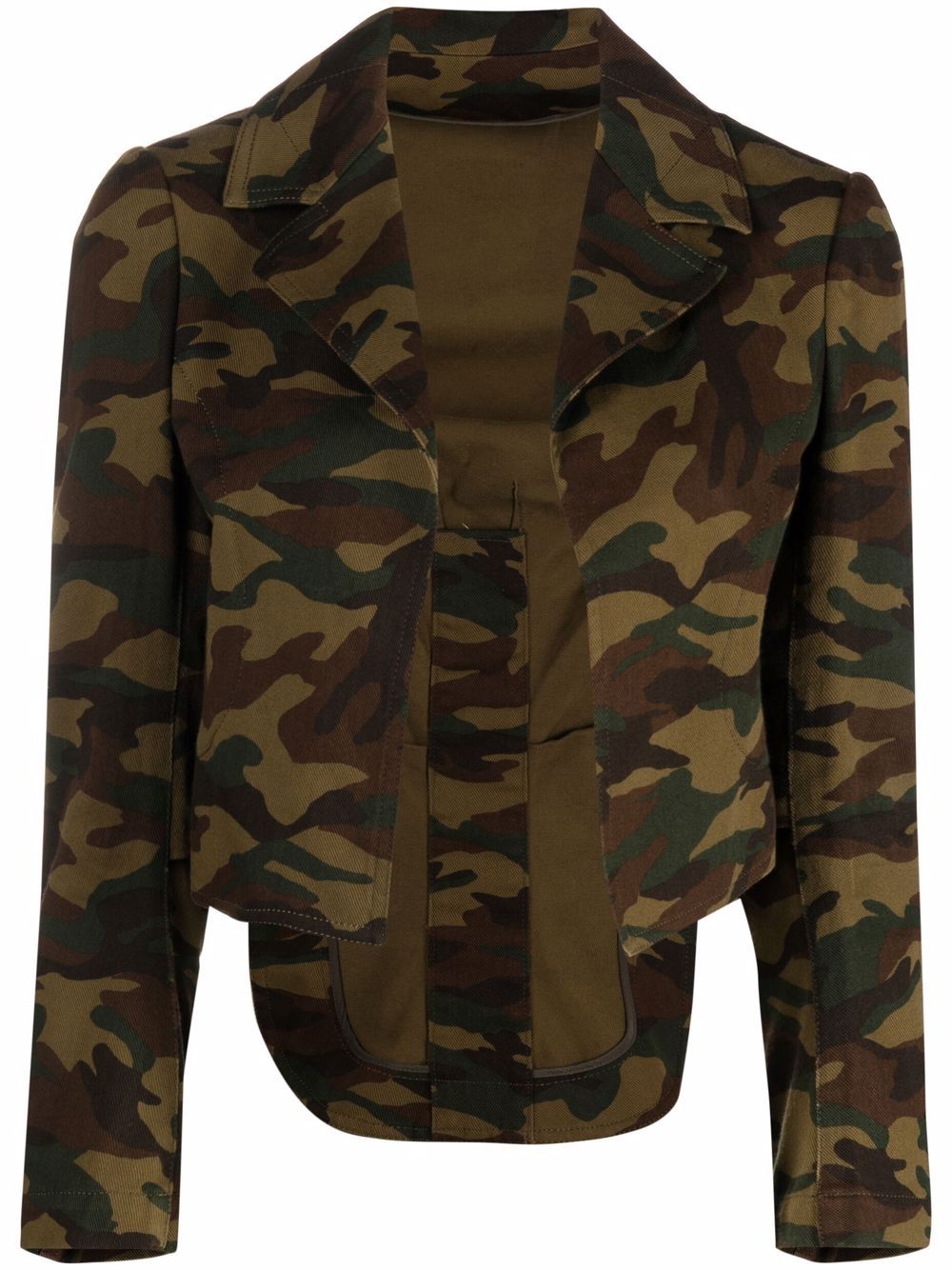 Pre-owned Yohji Yamamoto 1990s Camouflage-print Jacket In Green