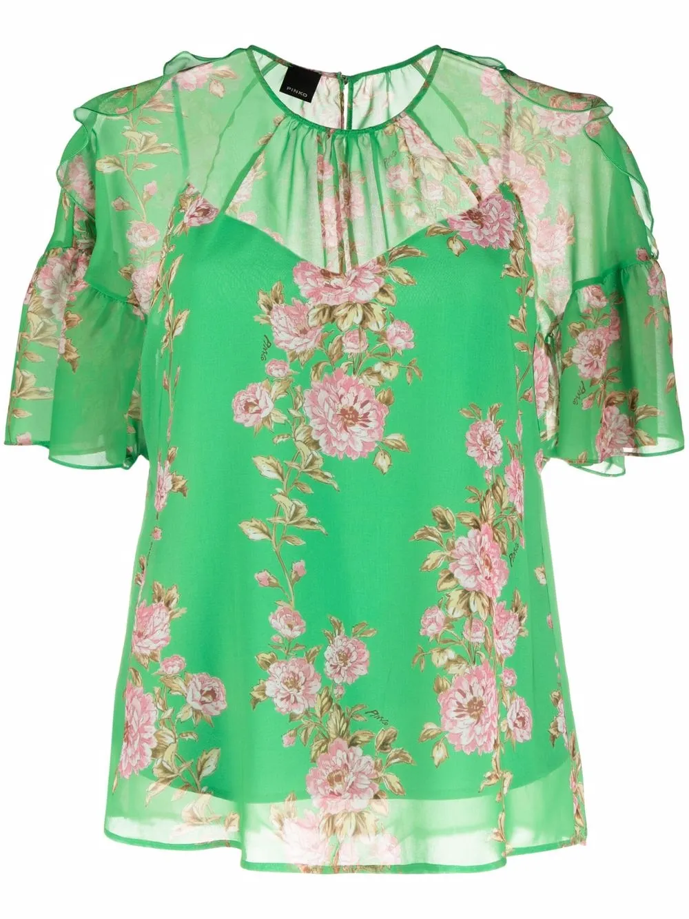 

PINKO top con estampado floral - Verde