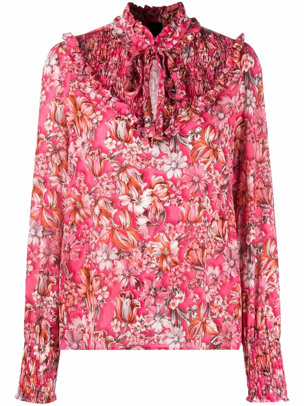 

PINKO ruffled floral-print blouse