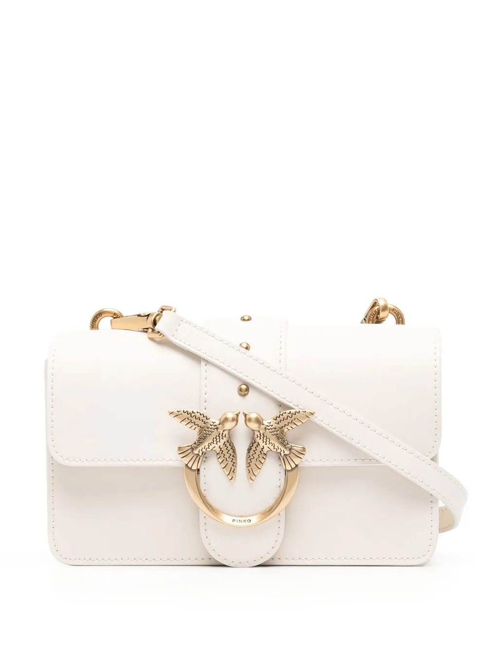 

PINKO Love plaque shoulder bag - White