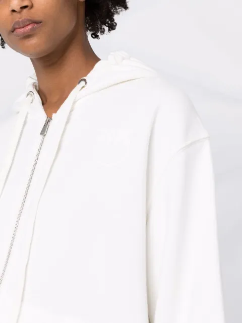 PINKO logo-print Cotton Hoodie - Farfetch