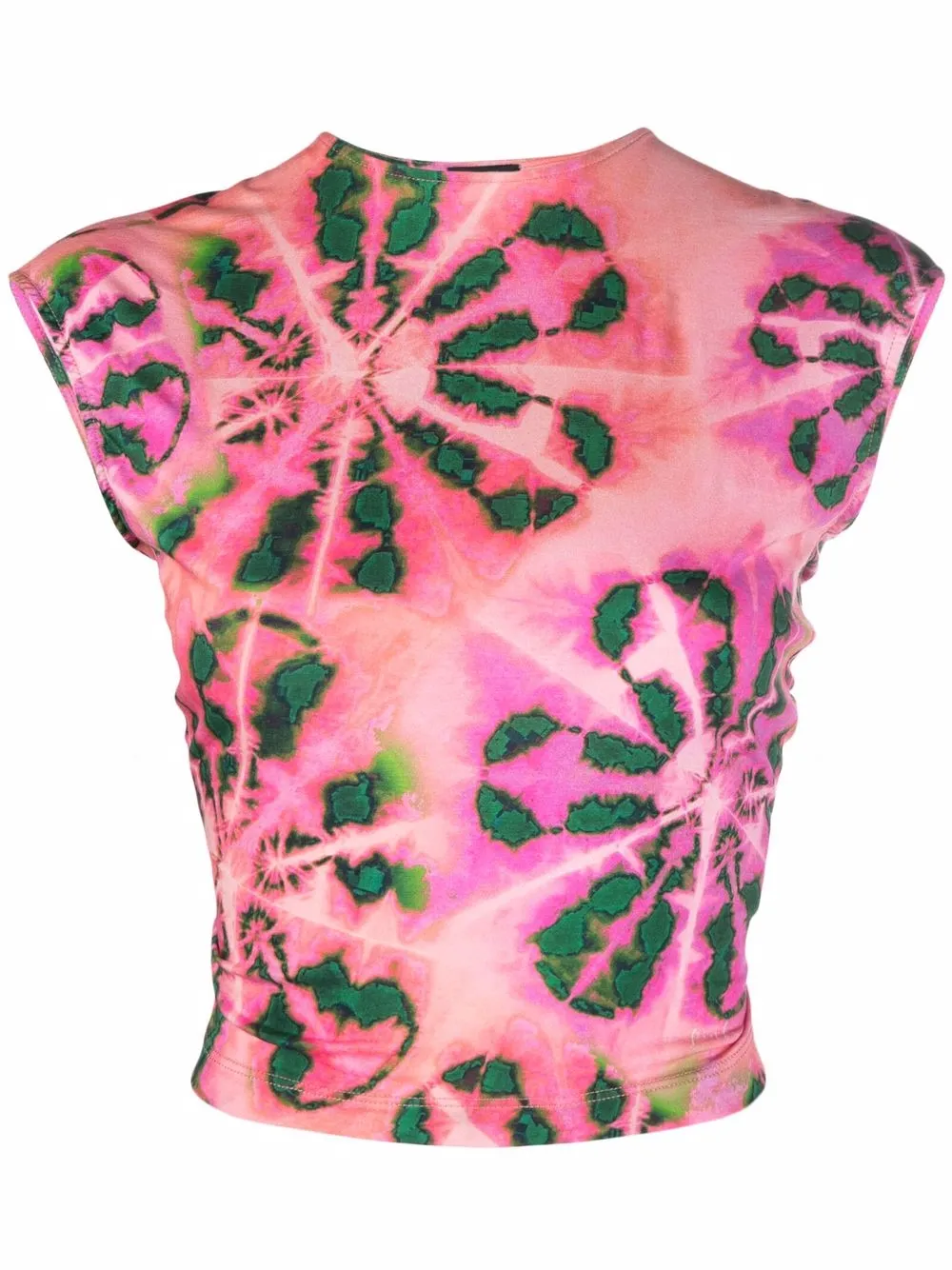 

PINKO camiseta con estampado tie-dye - Rosado