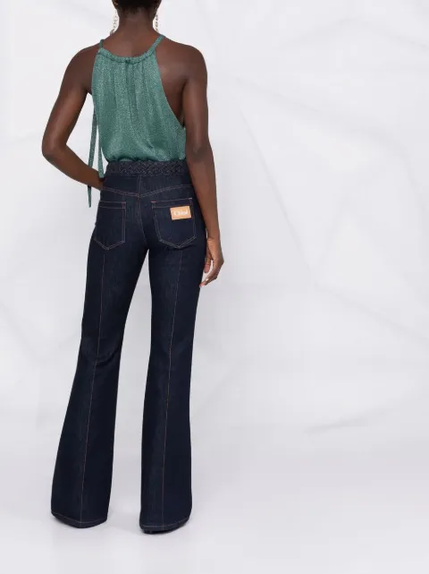 PINKO Metallic tie-neck Top - Farfetch