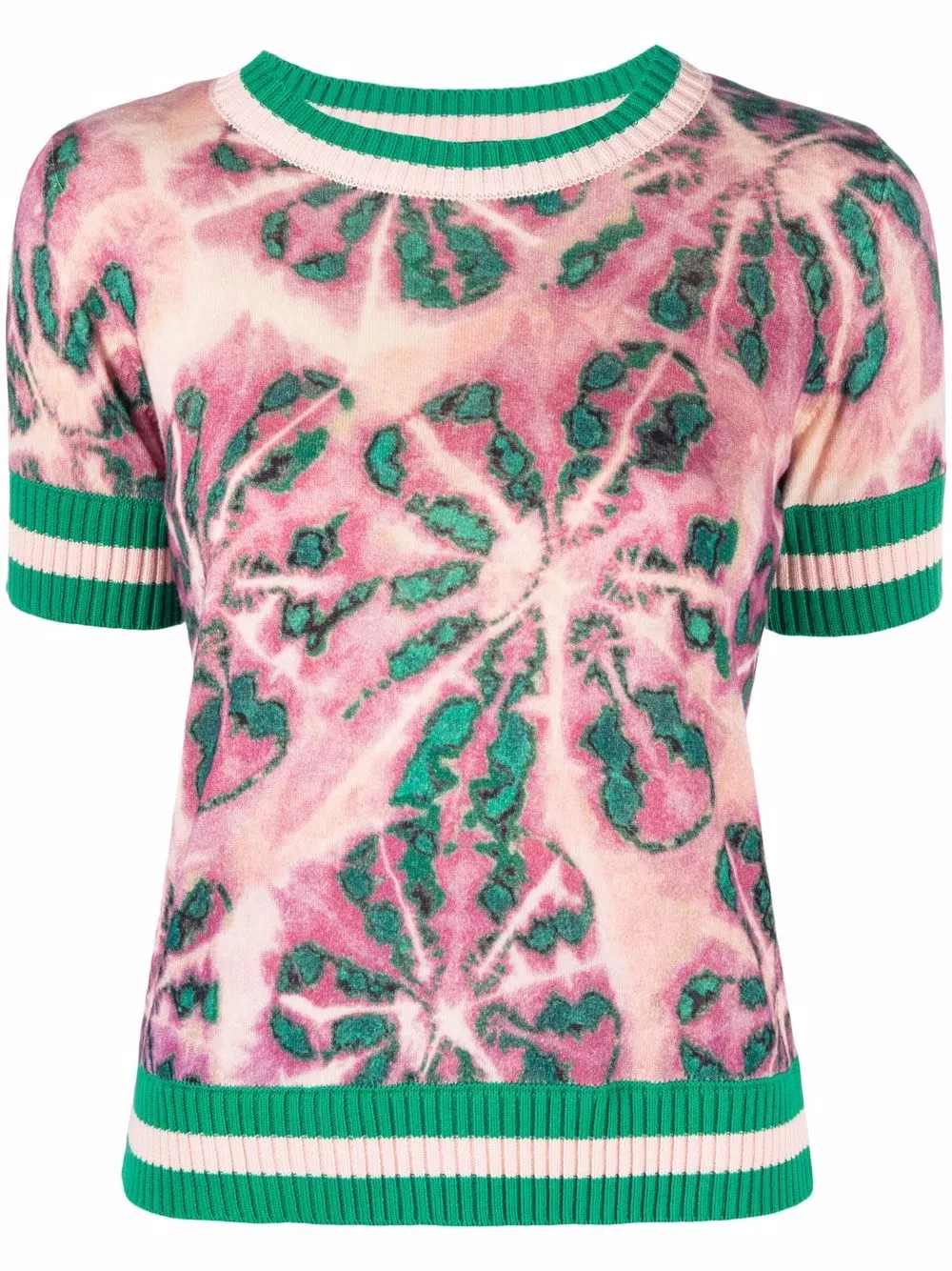 

PINKO top tejido con estampado tie-dye - Rosado