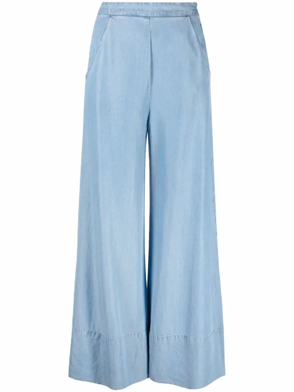 PINKO Pantalones Anchos Con Tiro Alto - Farfetch