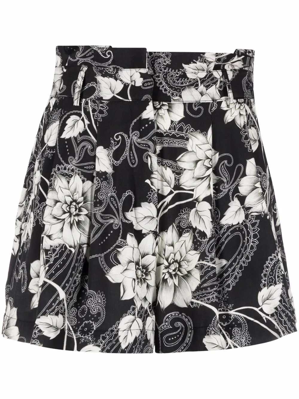 

PINKO shorts con estampado floral - Negro