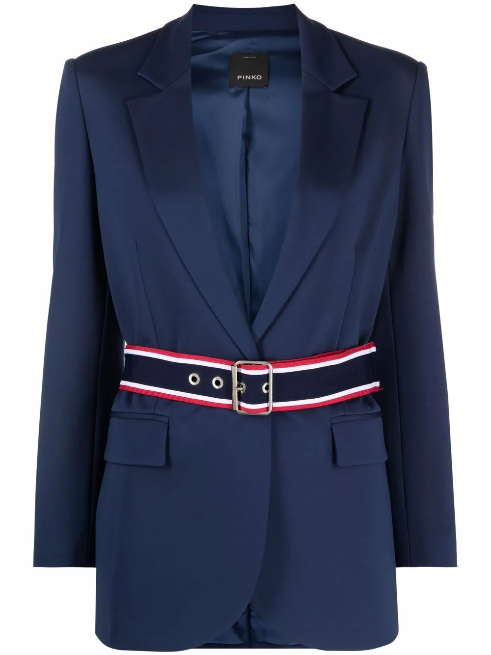 

PINKO blazer con botones y cinturón - Azul