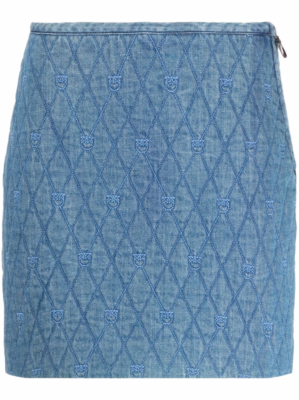 

PINKO falda corta con motivo Love - Azul