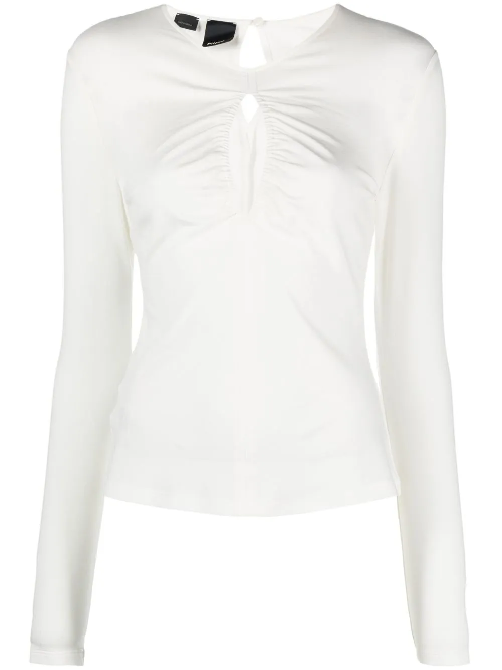 

PINKO top con detalle fruncido - Blanco