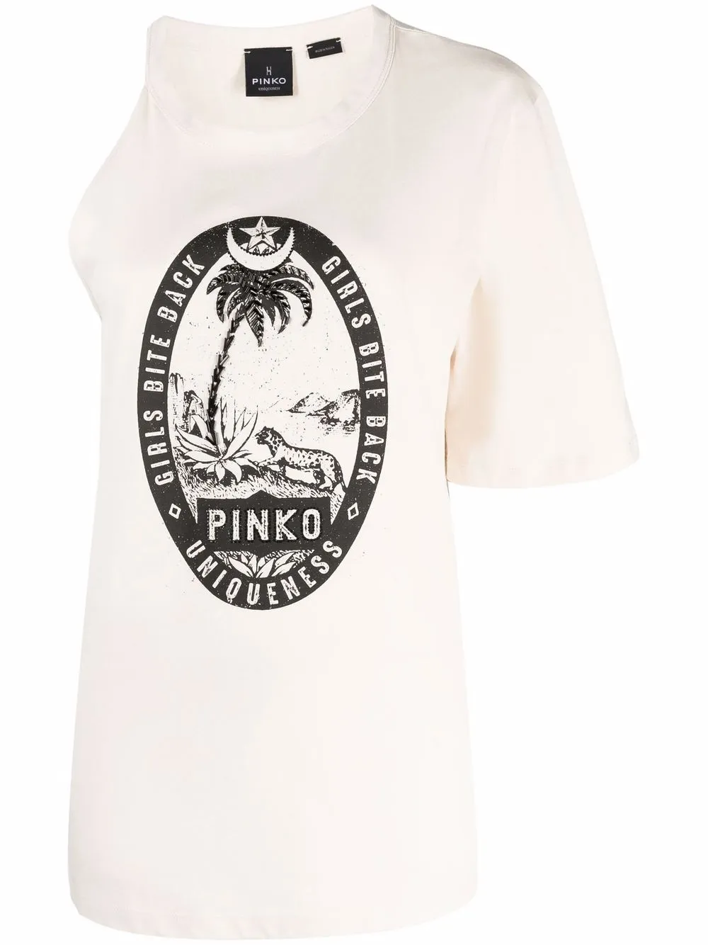 

PINKO playera con logo estampado - Neutro