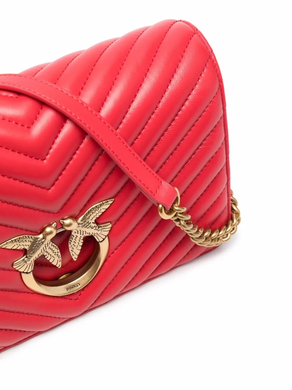 фото Pinko стеганая мини-сумка с логотипом