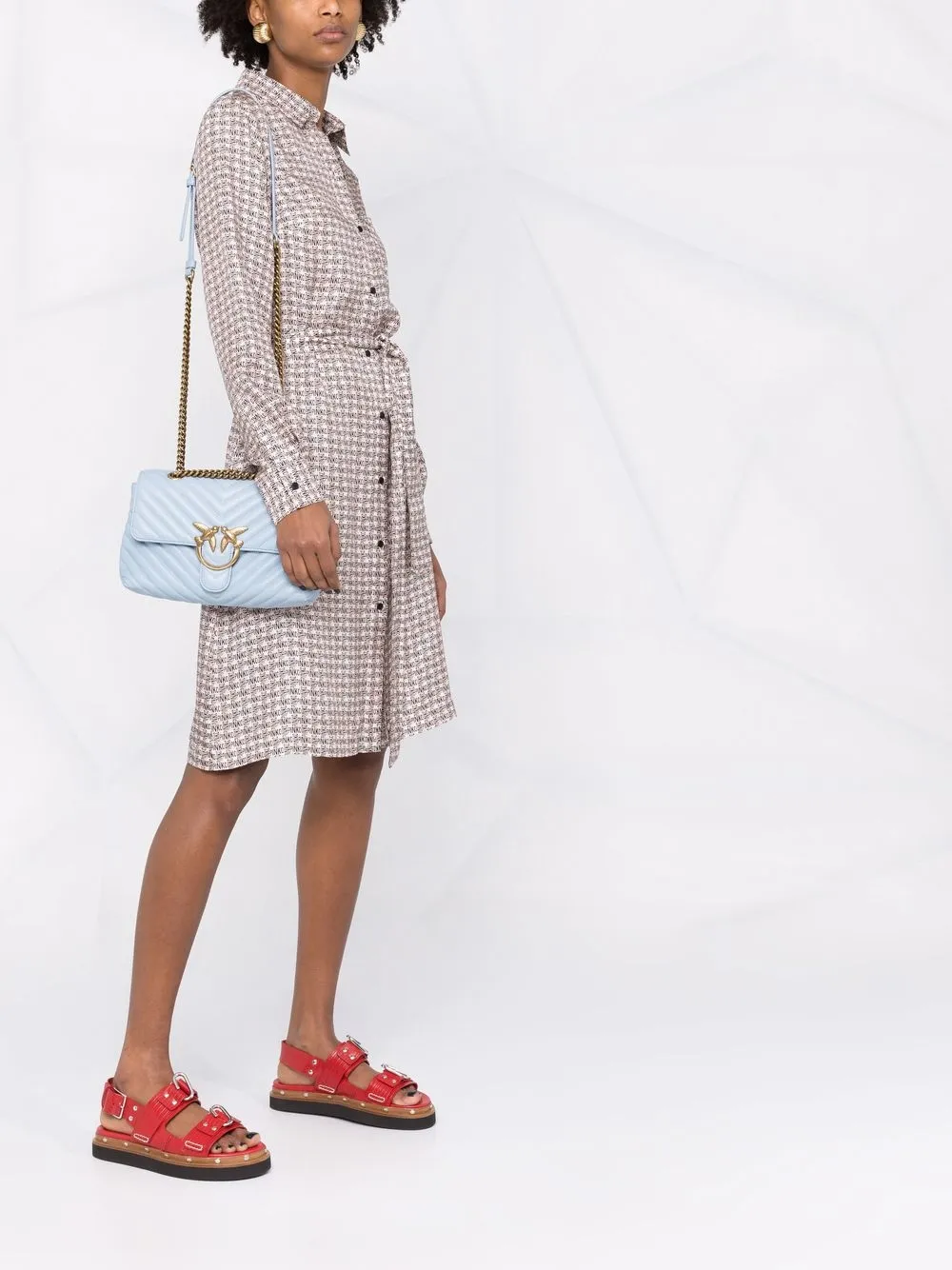 фото Pinko стеганая сумка на плечо lady love bag puff