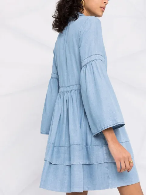 pinko 分层式效果短袖迷你连衣裙