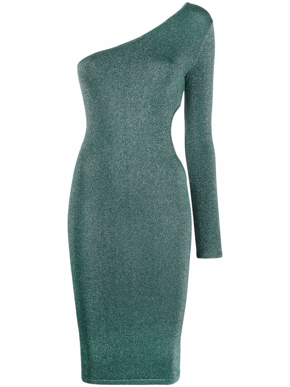 

PINKO vestido con un hombro descubierto - Verde