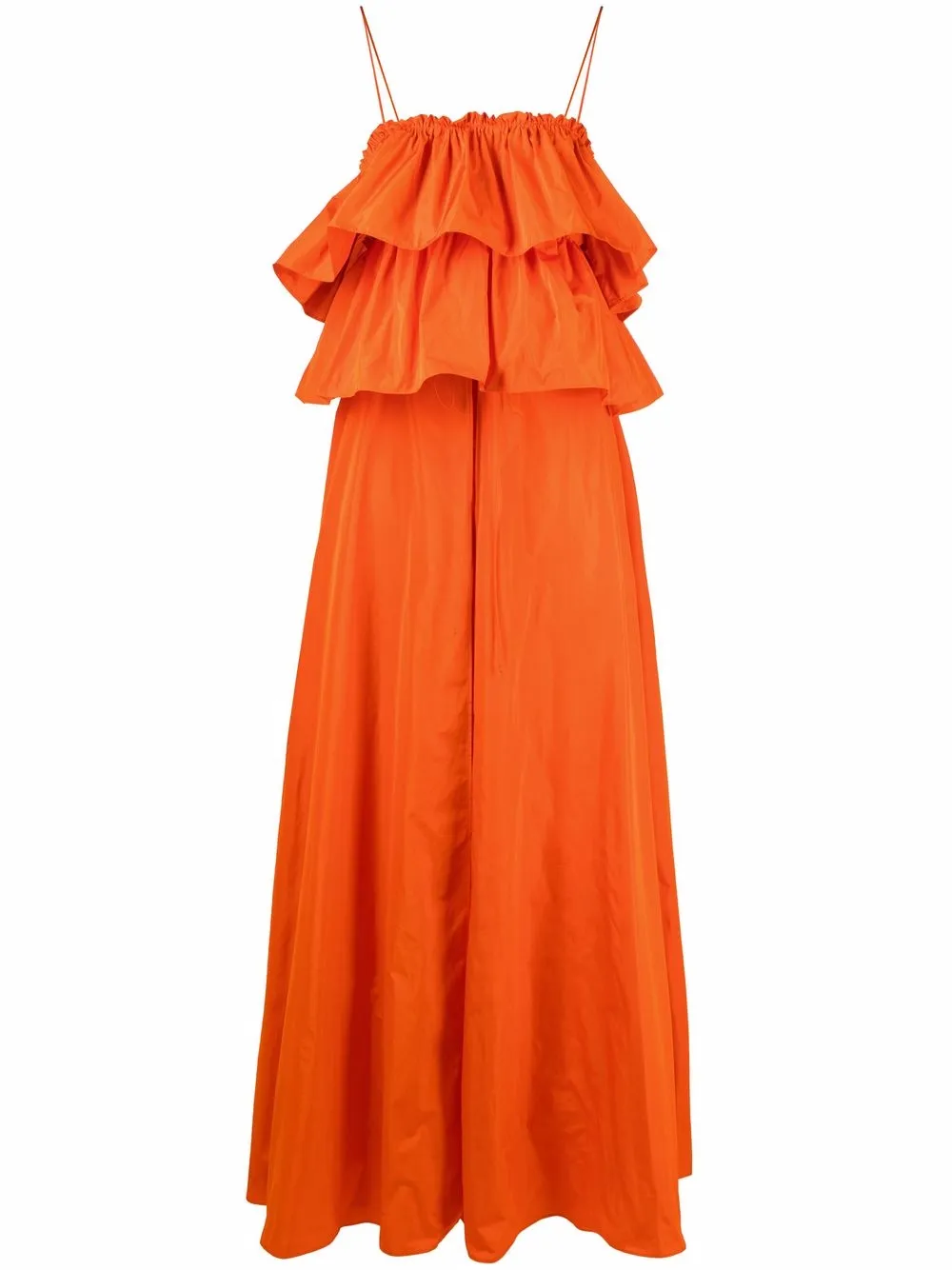 

PINKO ruffled high-low top - Orange