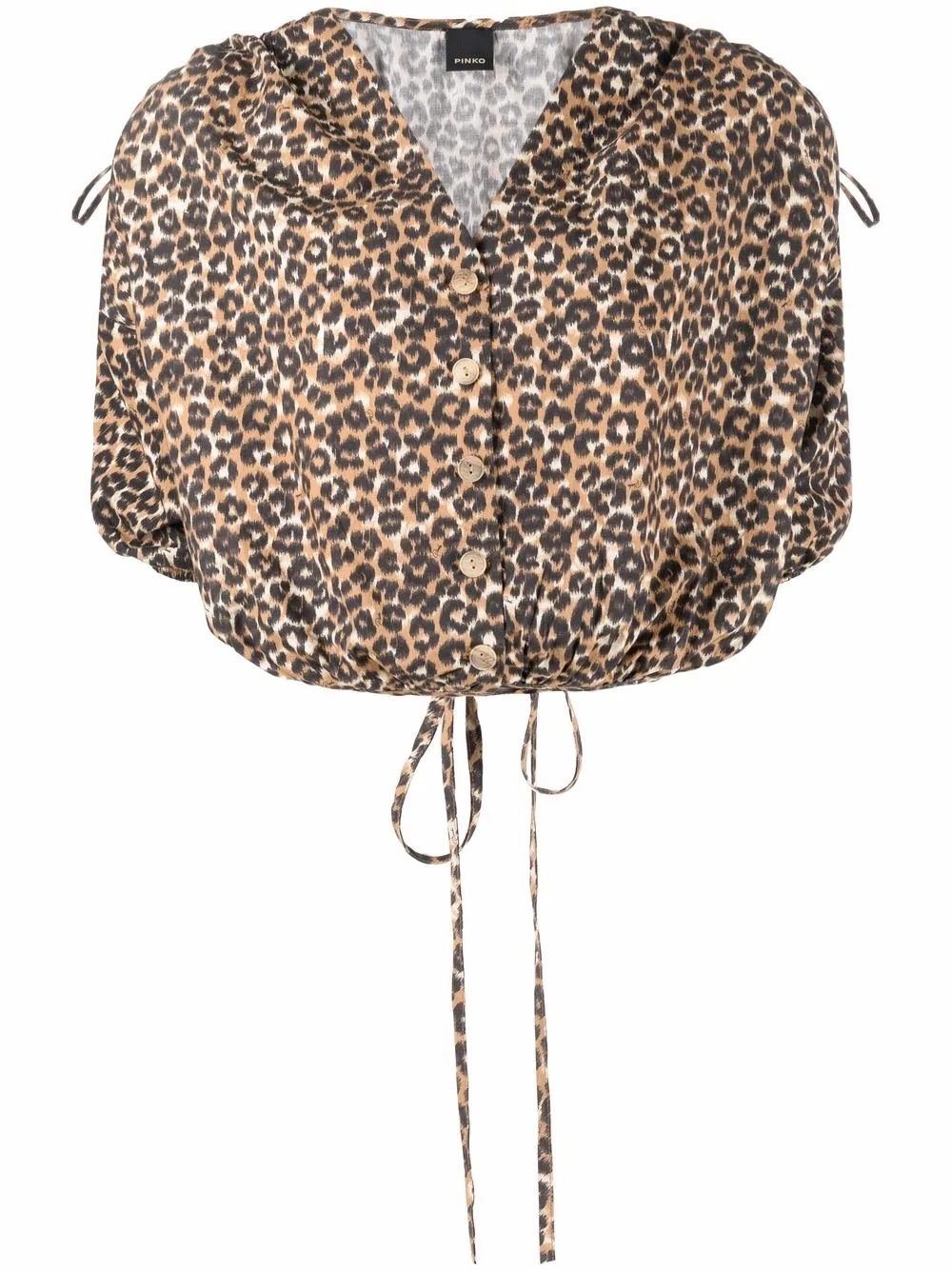 

PINKO blusa con estampado de leopardo - Marrón