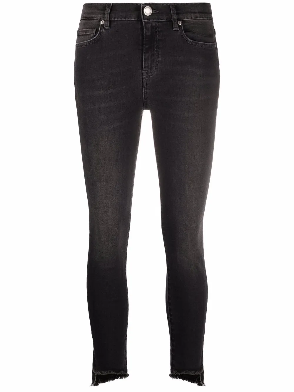 

PINKO step-hem cropped skinny jeans - Black