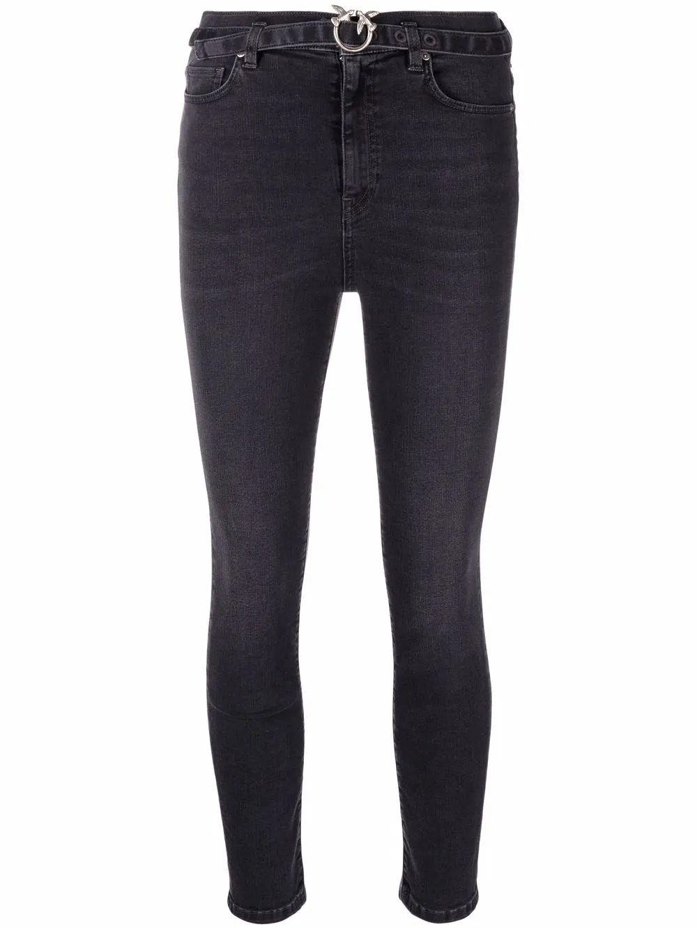 

PINKO skinny jeans con placa del logo - Negro