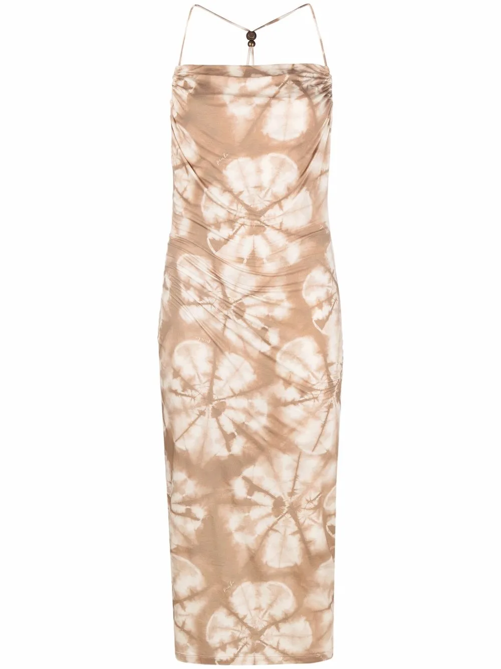 

PINKO tie-dye halterneck dress - Neutrals