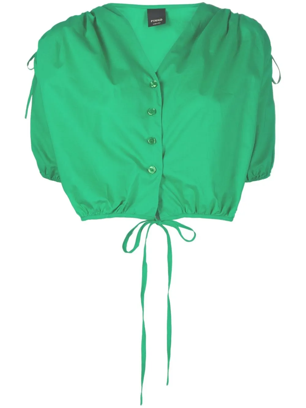 

PINKO camisa corta con cordones - Verde