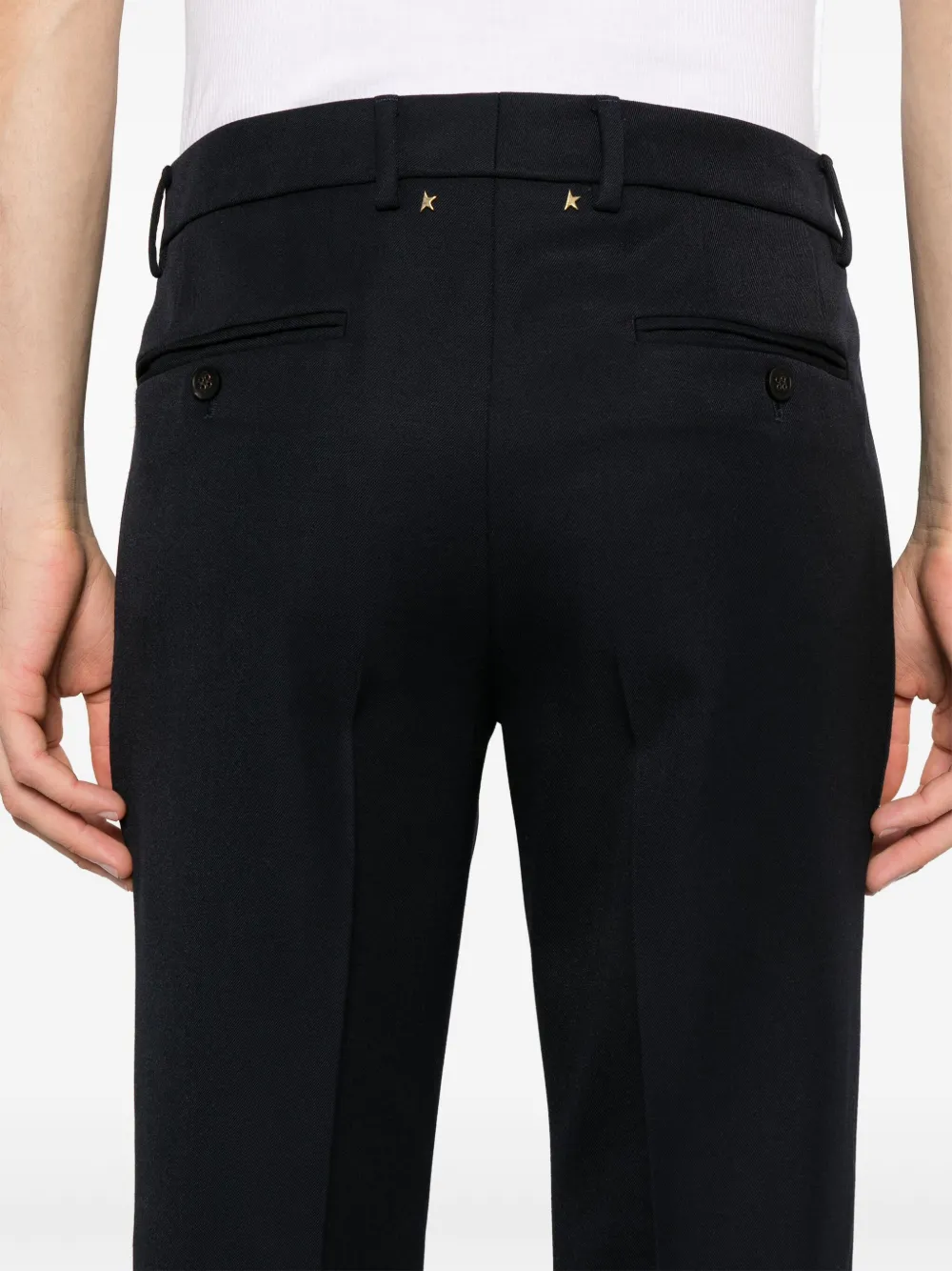 Golden Goose Milano Tailored Tapered Trousers in Blue, view 5