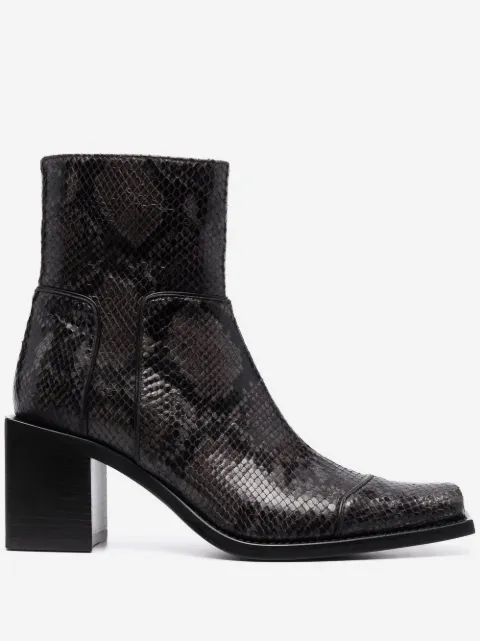 Buttero snakeskin ankle boots