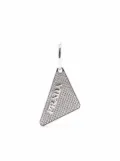 Prada crystal-embellished triangle earring - Silver