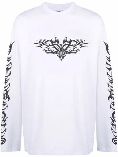 VETEMENTS graphic-print long-sleeved 
