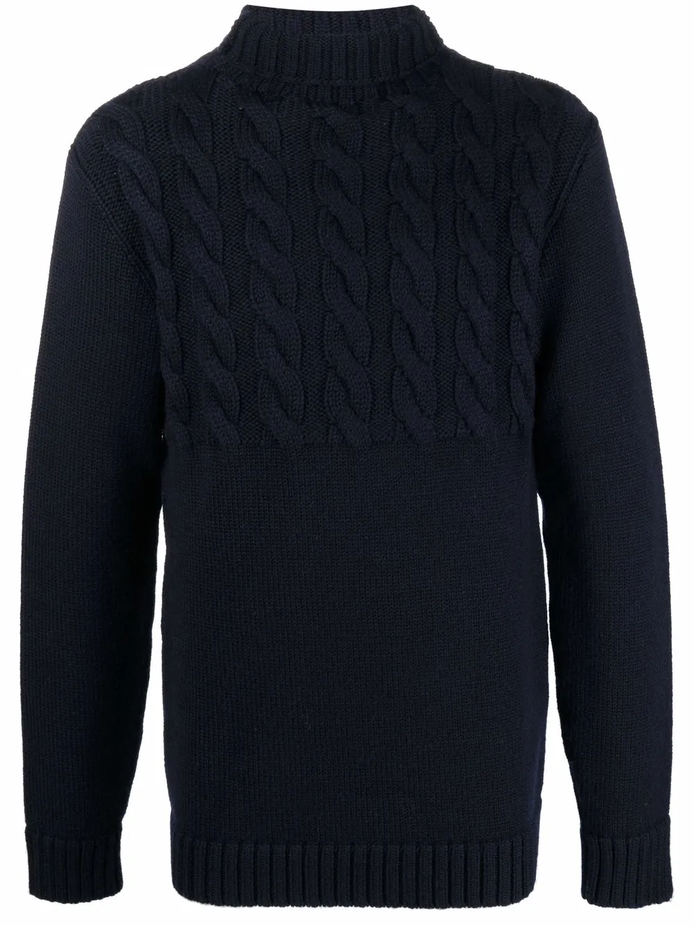 cable-knit wool jumper