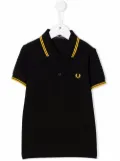 Fred Perry Kids stripe-trim polo shirt - Black