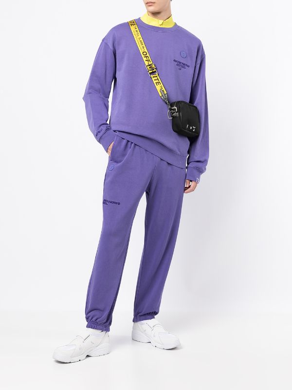 AAPE BY *A BATHING APE® logo-embroidered Cotton Track Pants - Farfetch