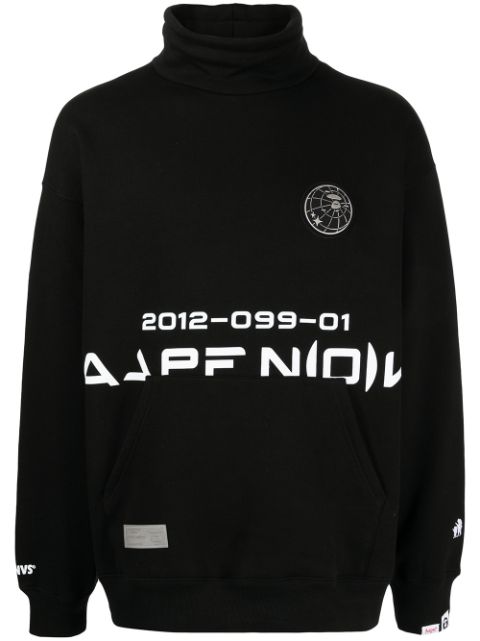 AAPE BY *A BATHING APE logo-print funnel-neck sweatshirt Men